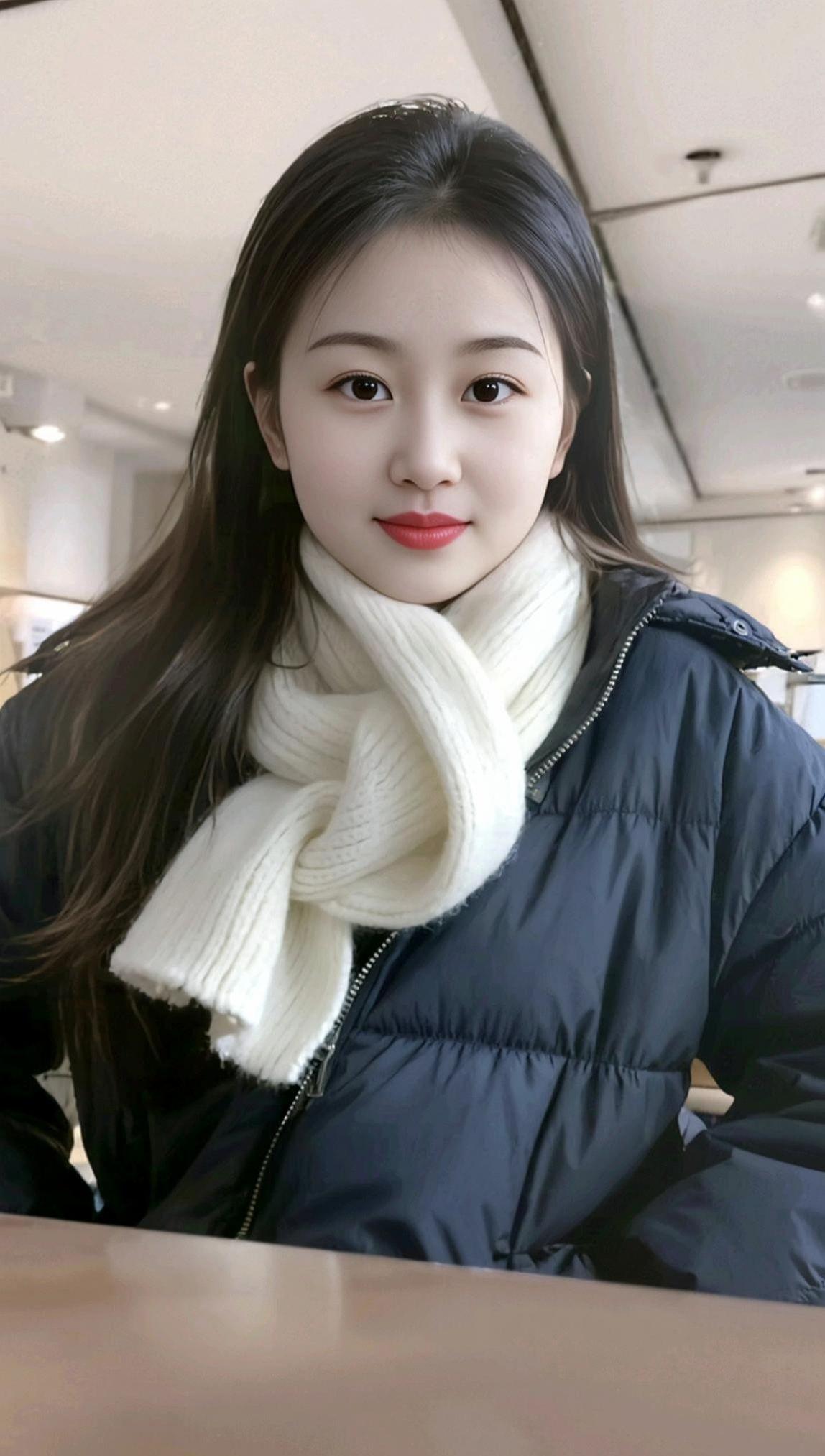 冬日生活照甜系女孩甜美女孩穿搭气质女神高颜值