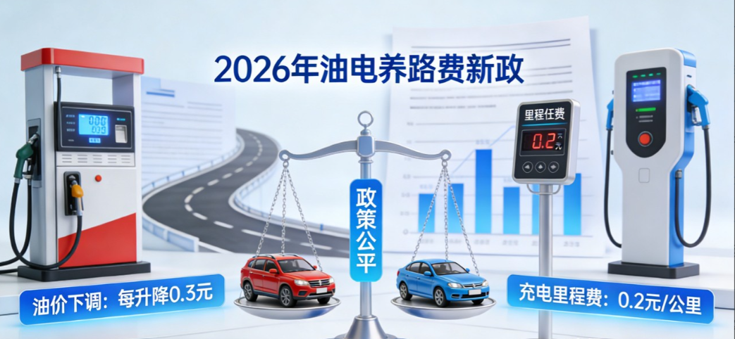 油车每升降0.8元，电车年跑1万内免费。养路费大改，4.5亿车主算清账