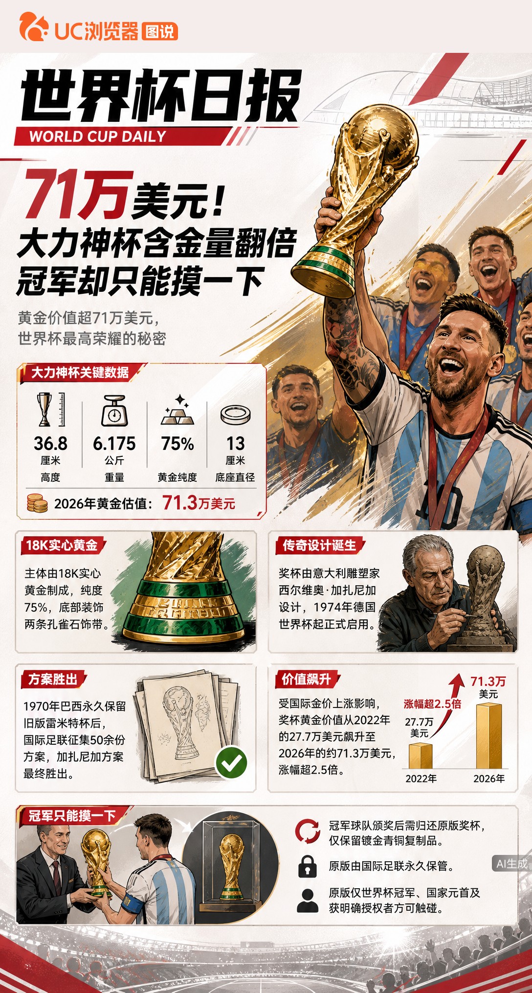 71万美元！大力神杯含金量翻倍，冠军却只能摸一下