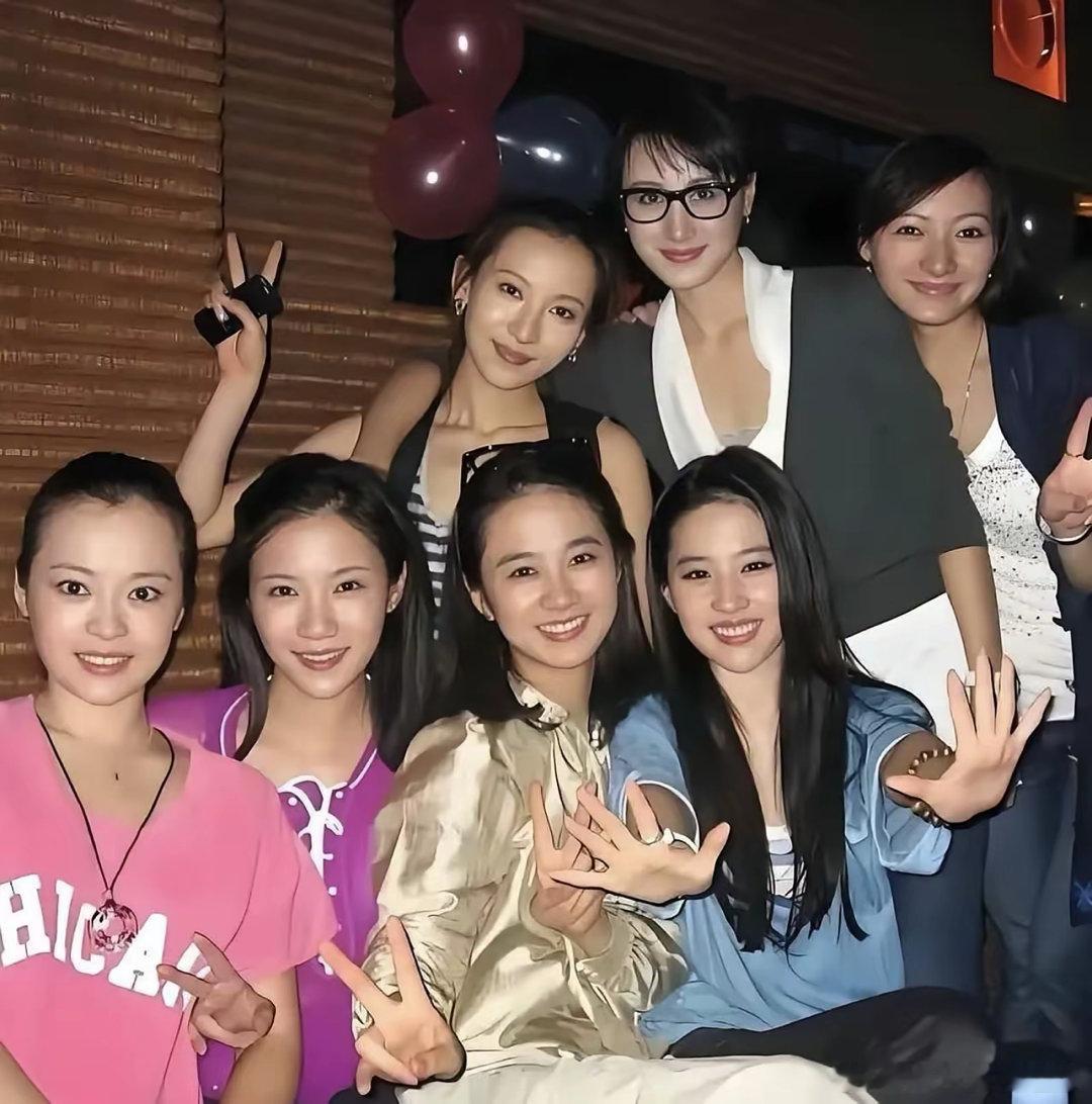 很奇怪的是，这张图里刘亦菲跟旁边的黄衣服美女比，眼睛也差不多，鼻子也差不多，嘴巴