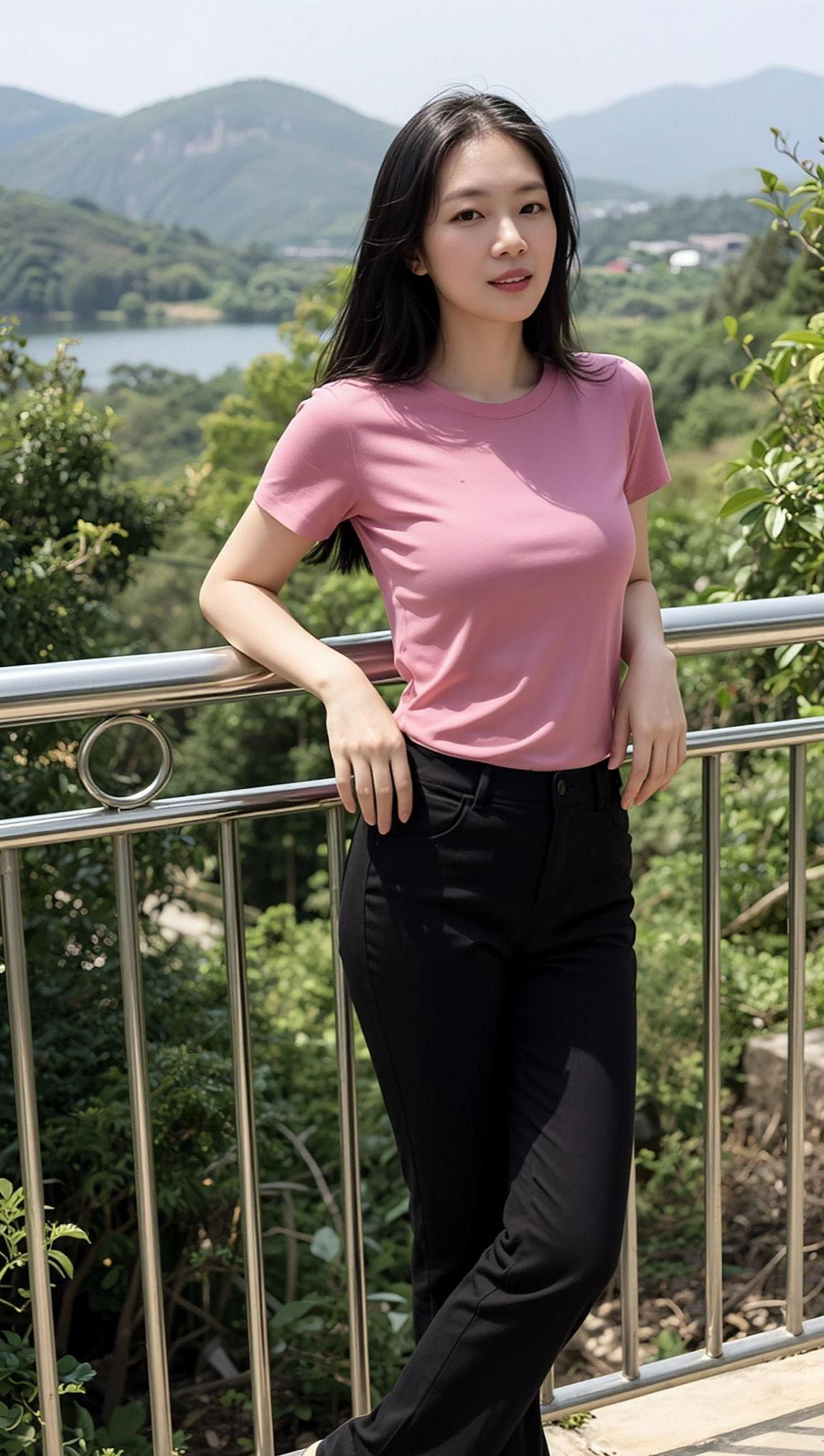 AI湖畔生活照少女写真甜美女孩穿搭今日分享