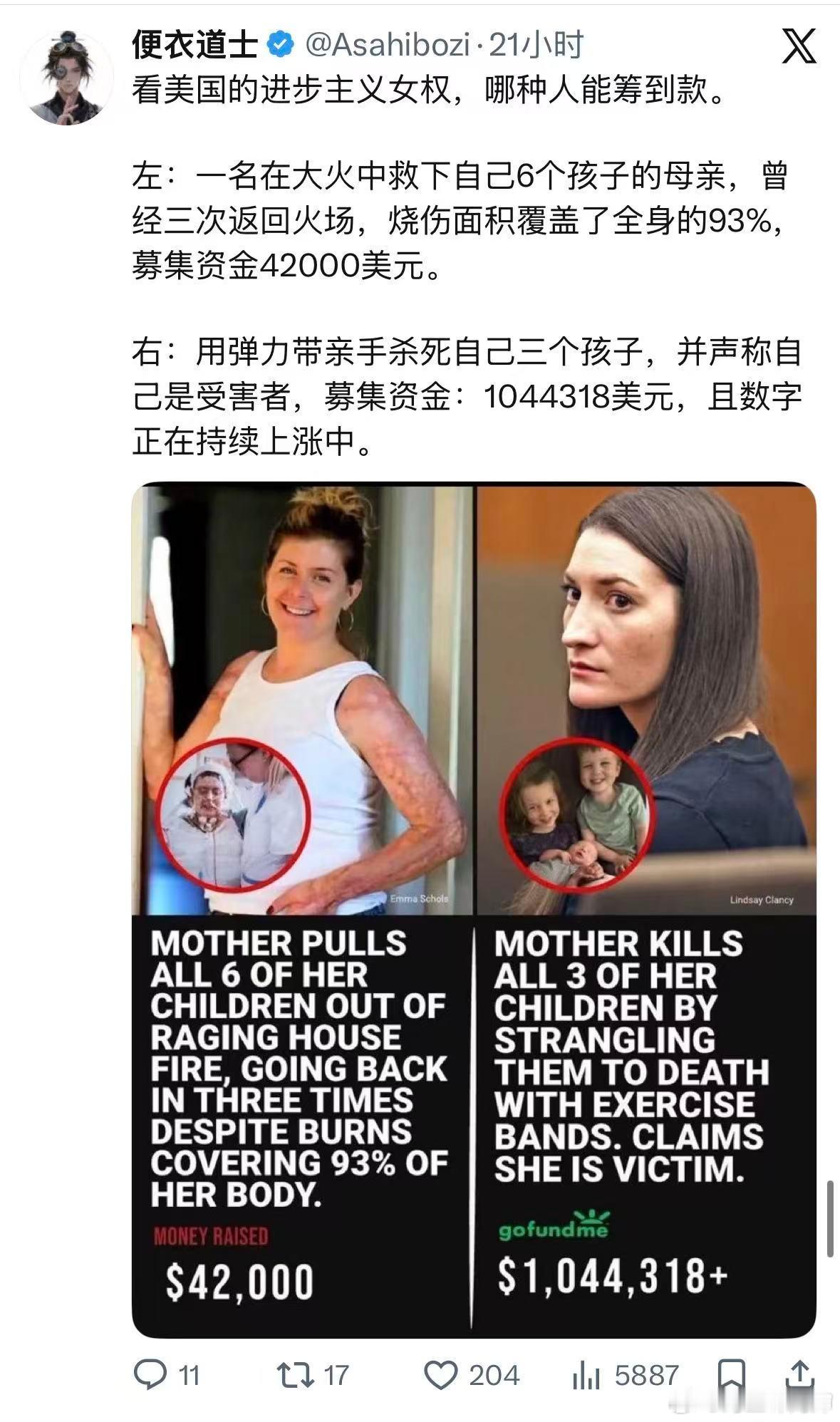 查了下...属实是惊到我前者，瑞典的英雄母亲EmmaSchols2019年9月