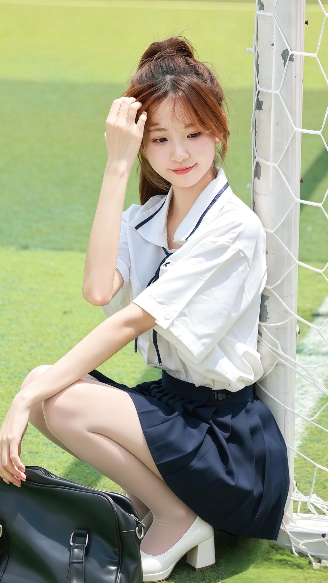 甜美jk青春女大穿搭校园照校园初恋感