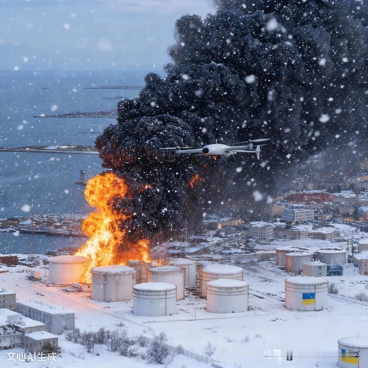 乌军无人机“深夜突袭”！克里米亚油库爆燃，乌东弹药库遭精准打击。
