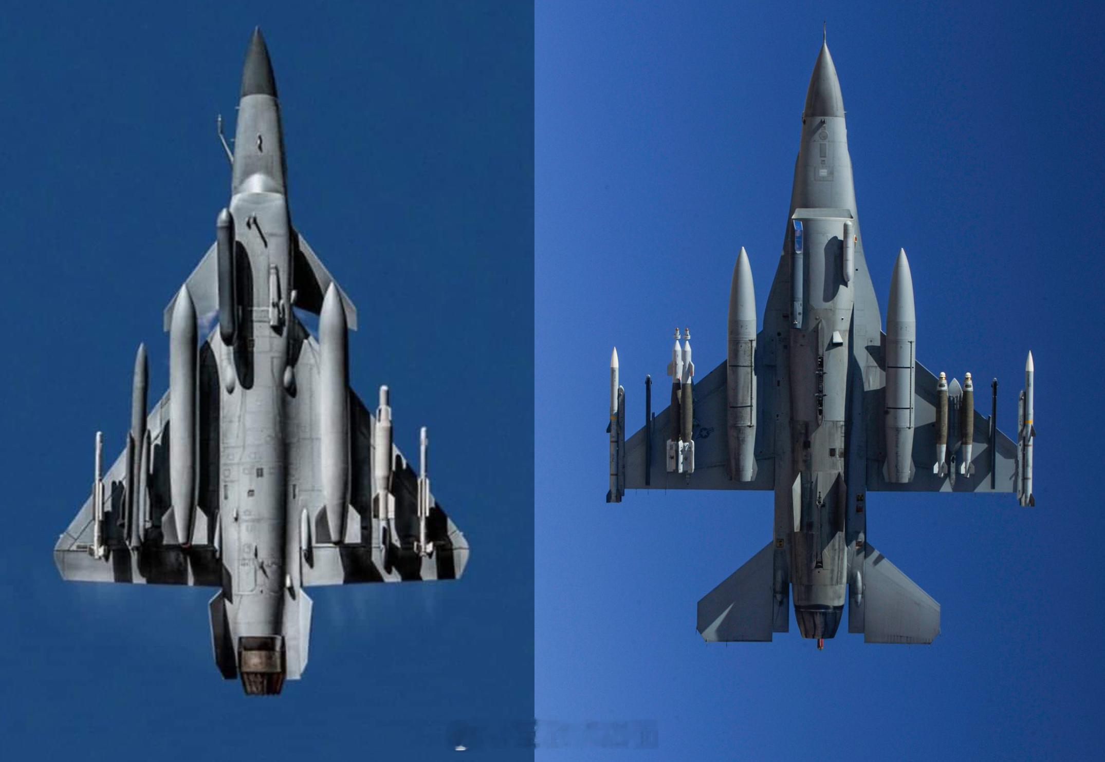 歼-10和F-16机腹挂架对比烽火问鼎计划​​​