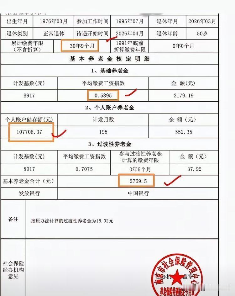 这份养老金核定单，折射出中国普通企业退休女性最真实的晚年经济画像。数据背后是