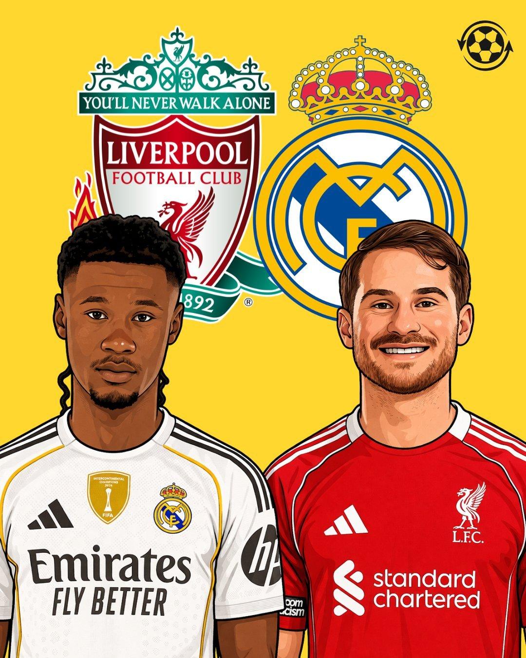 欧洲转会新闻！★终极互换！皇马和利物浦正在商讨卡马文加和麦卡利斯特今夏互换的