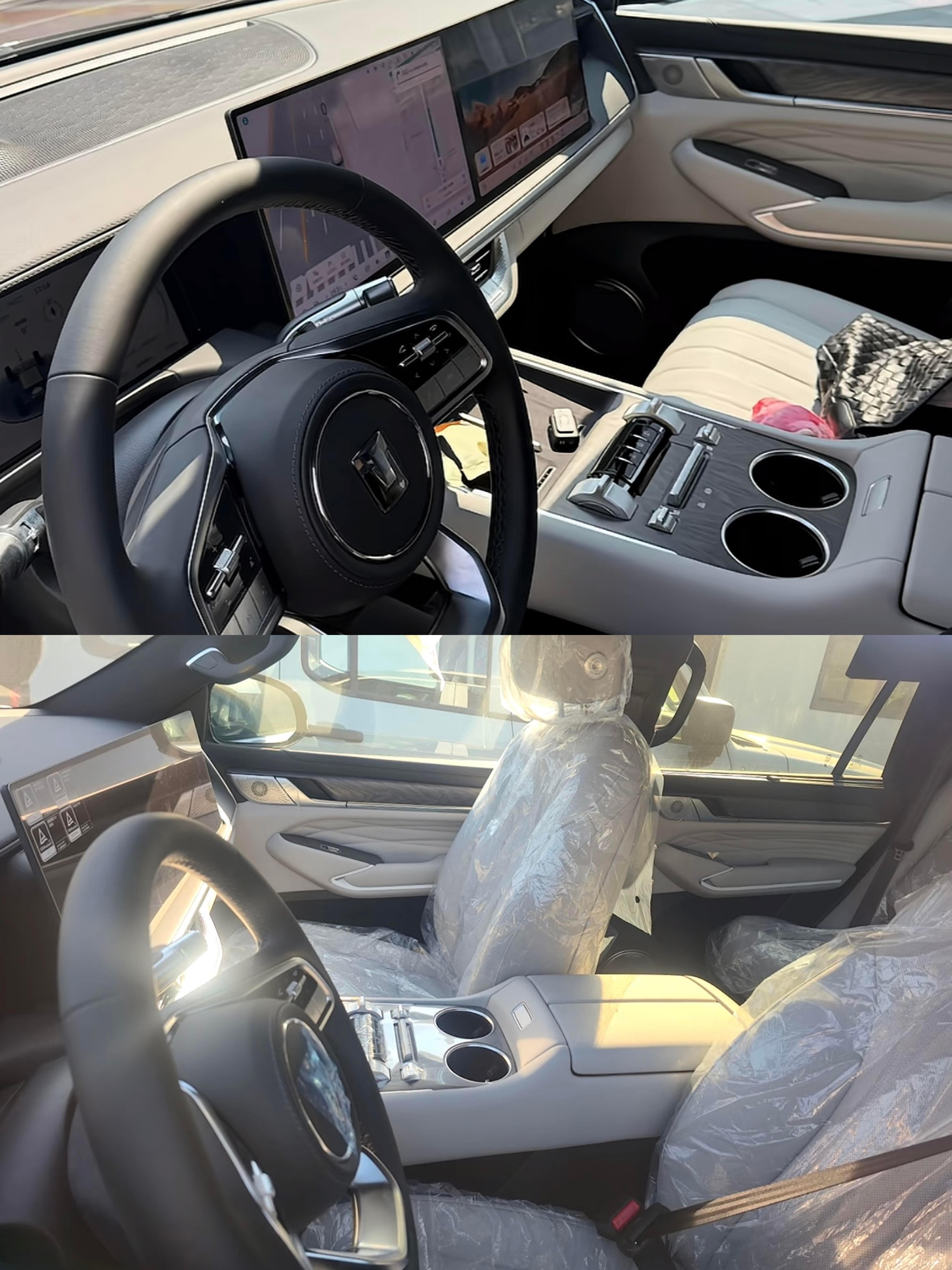 疑似新款坦克500实车：车内用上了双联屏这个感觉，很像之前取消大挡杆换怀挡柔了一
