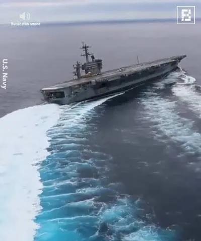 狼狈转弯躲避，美国中央司令部传来一个大消息！伊朗多枚反舰弹道导弹急速发射，根本来