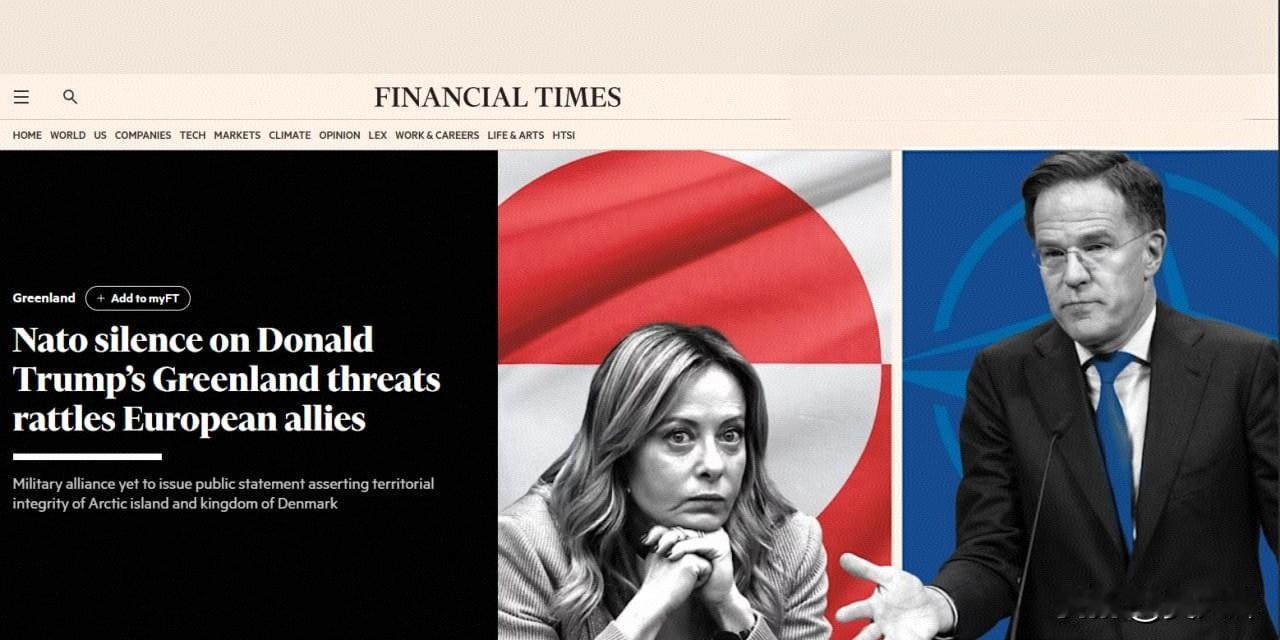 英媒：北约在格陵兰岛问题上的沉默令欧洲担忧，并破坏了对该联盟的信任据英国《金
