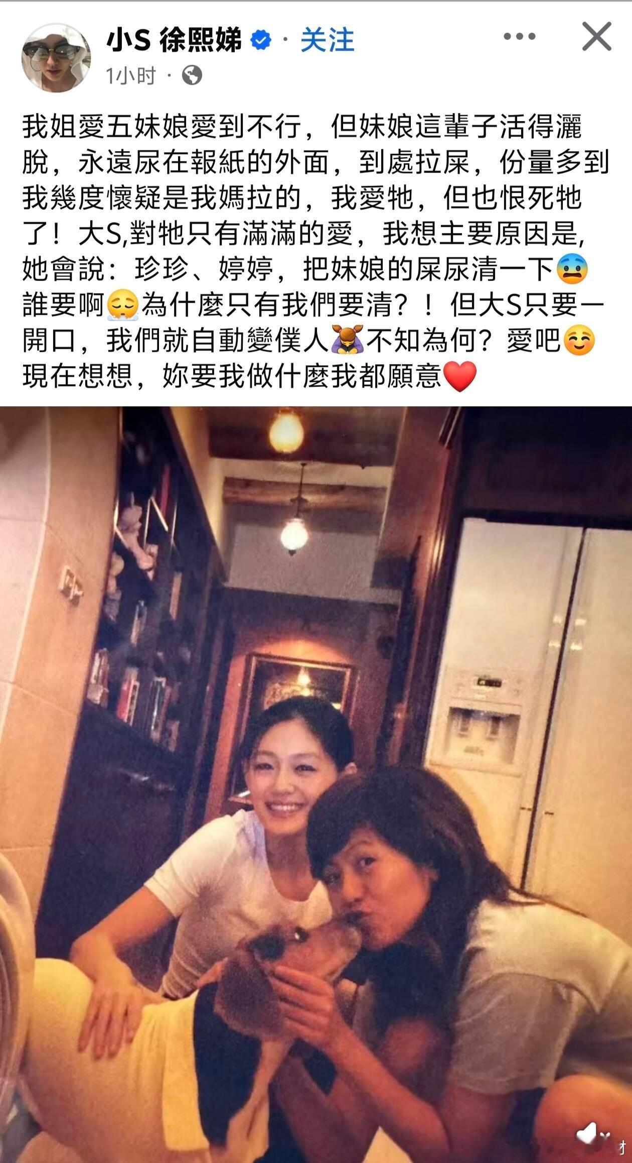 小SFB发文继续怀念大S