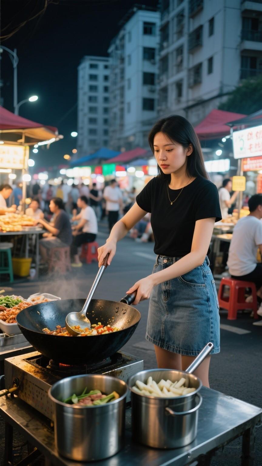 80后失业摆地摊卖炒饭，今天是第23天。营业额共计卖了556元，净利润373元，