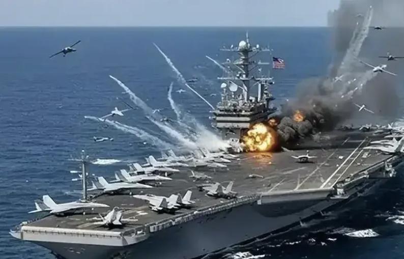 3月13日，伊朗夯爆了！伊朗猛烈攻击美海军基地！美三大航母战斗群成摆设。