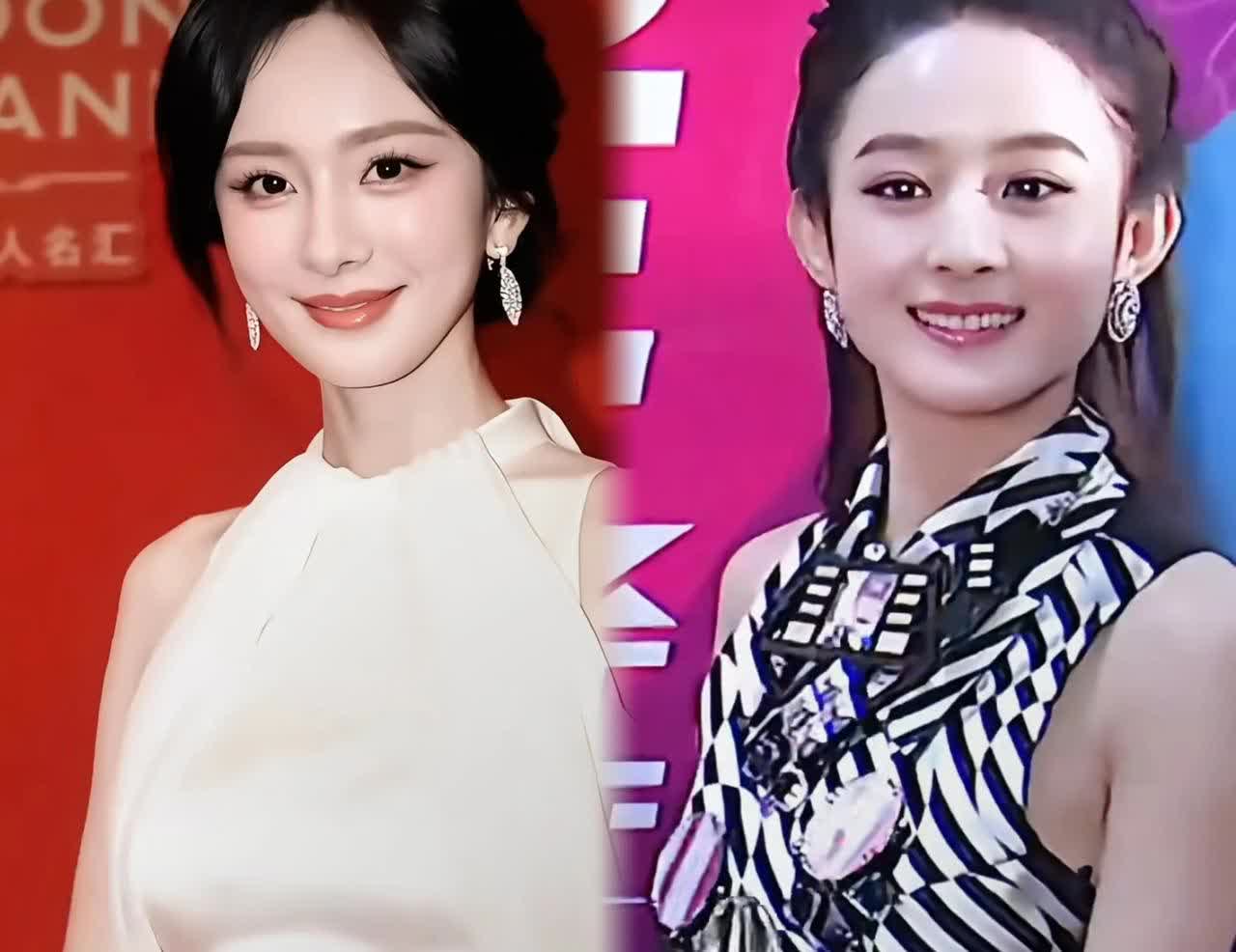我特好奇，就跟老公聊起来：“哎，你说赵丽颖和杨幂不都是85花吗？杨幂长得也挺好啊