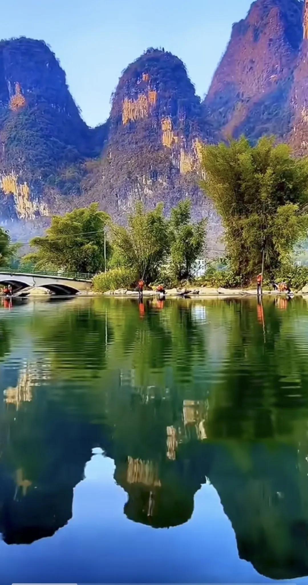 桂林山水甲天下，阳朔美景甲桂林桂林山水甲天下风景广西阳朔旅游