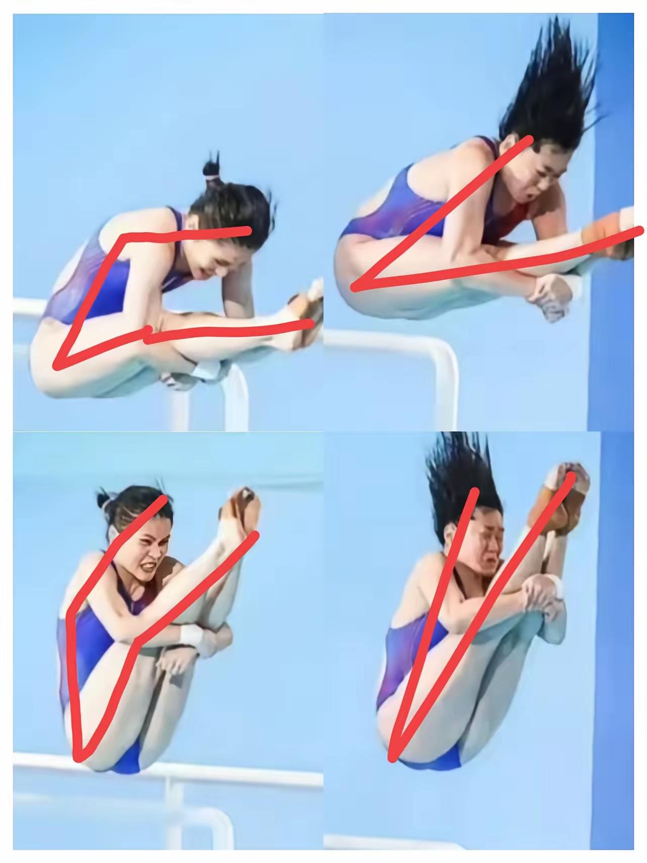 没🈶对比就没🈶发言权！左边是王伟营，右边是全红婵，原以为全红婵零水花靠的