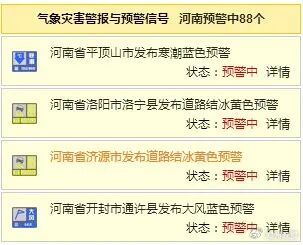 88条预警生效中, 因雨雪, 河南多条高速禁止车辆上站