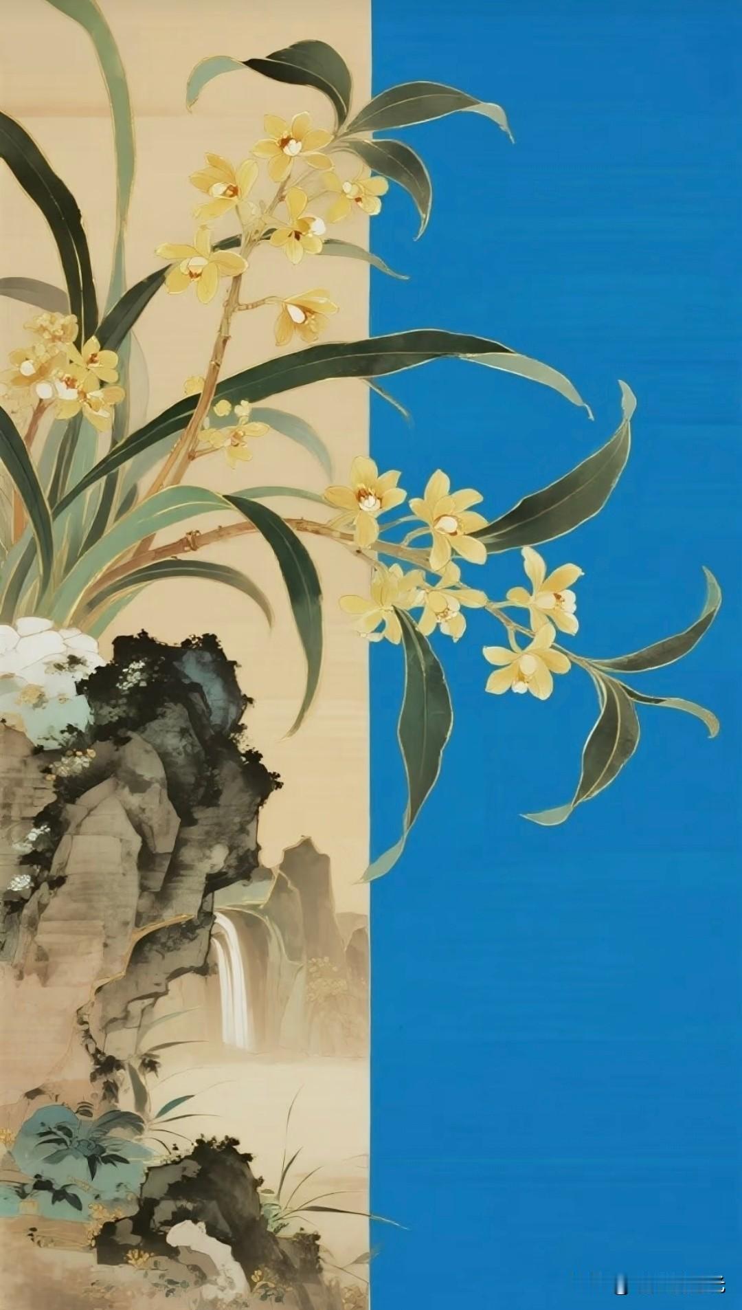 幽兰生雅韵，静处自芬芳华韵兰香国画素材分享淡若幽兰雅淡国画