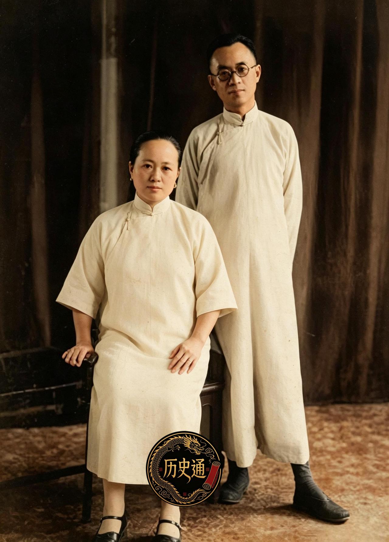 这是浙江黄岩历史上第一位大学生朱文劭与夫人张嘉宜五十岁时留影。朱文劭不仅是黄岩历