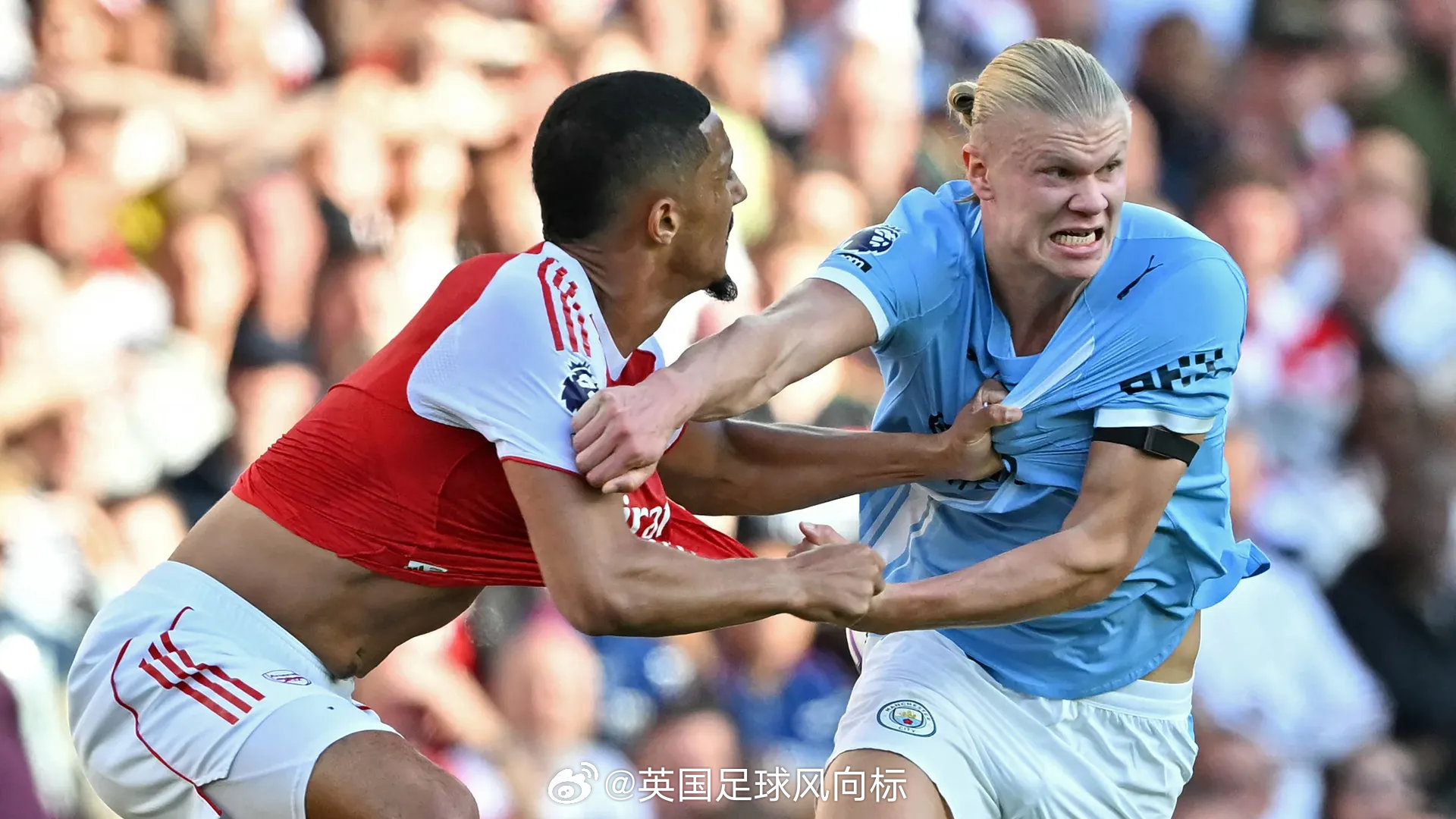 【英超表情帝：肉搏】哈兰德vs萨利巴，英超顶级对碰！阿森纳1比1曼城​​​​