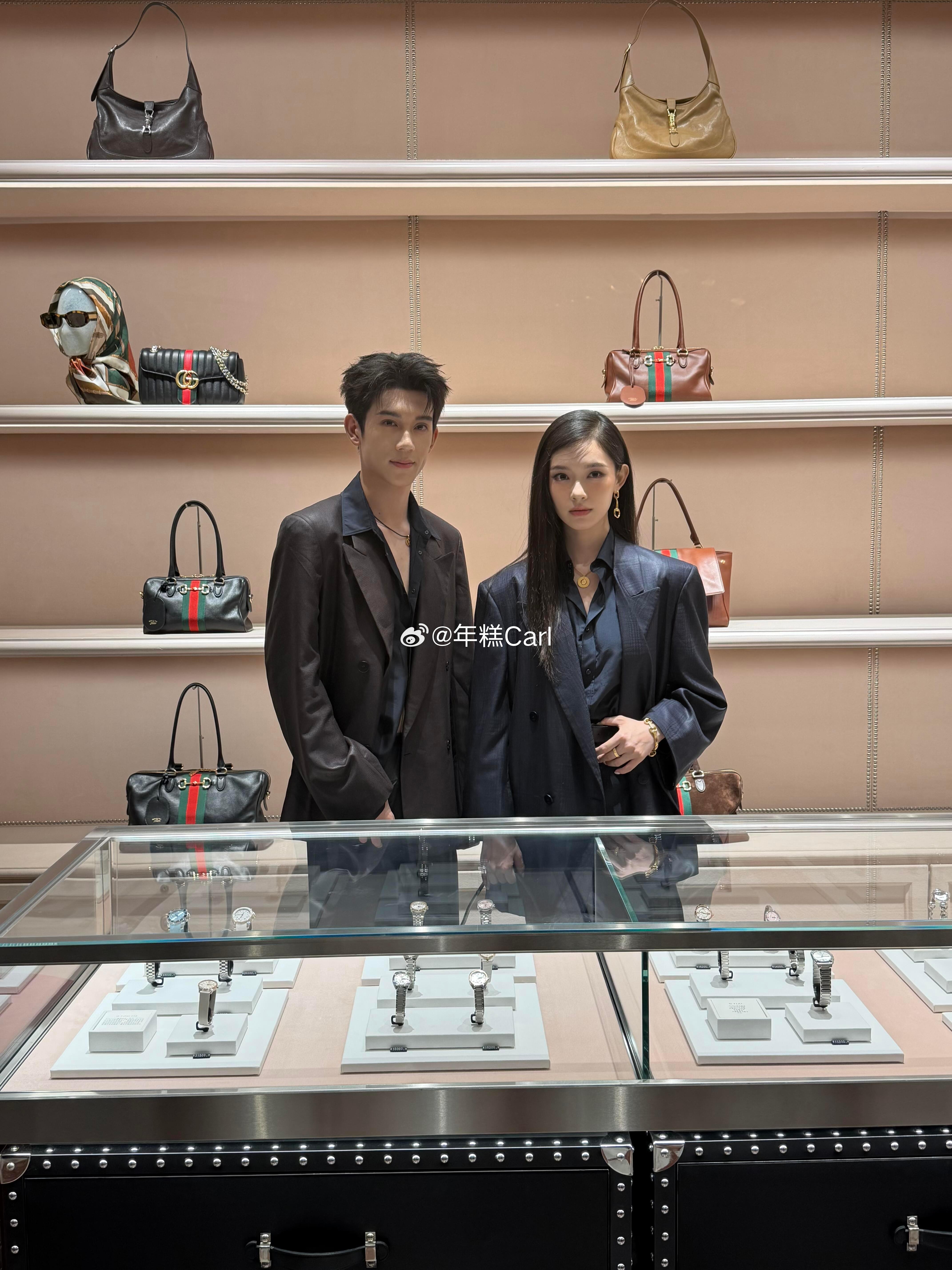 林允林沐然Gucci活动，完全林氏家族豪门姐弟​​​