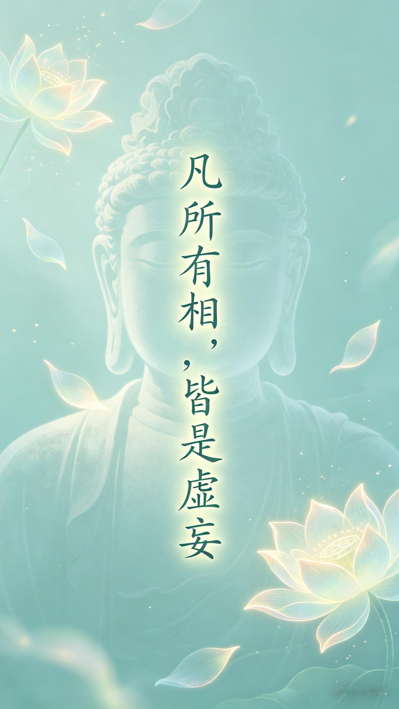 “凡所有相皆是虚妄”，这句话不是让人消极厌世，而是让人清醒、解脱：对容貌：不执着