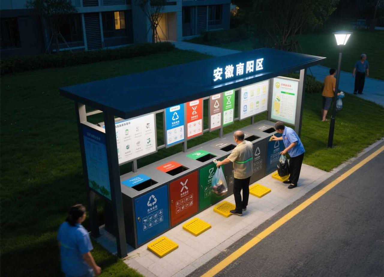 安徽省阜阳市垃圾分类亭♻️🌿被阜阳这波社区改造狠狠治愈到了！颜值与实力并存