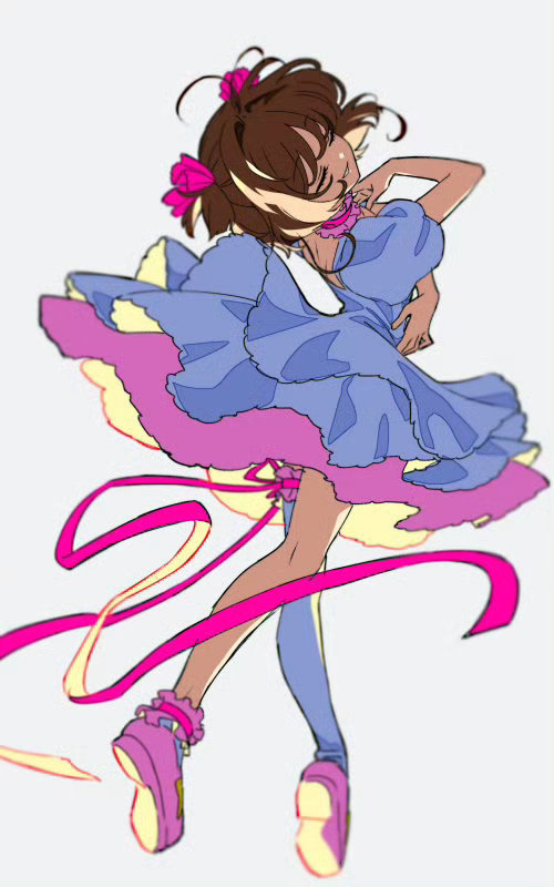 魔卡少女樱动漫点评团好小清新画风的木之本樱太可爱了.绘：YoKo.U