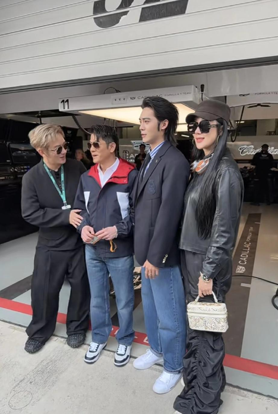 郭富城f1被众帅哥比下去，最后独自上豪车才有了一点明星气质，真不容易。3月1