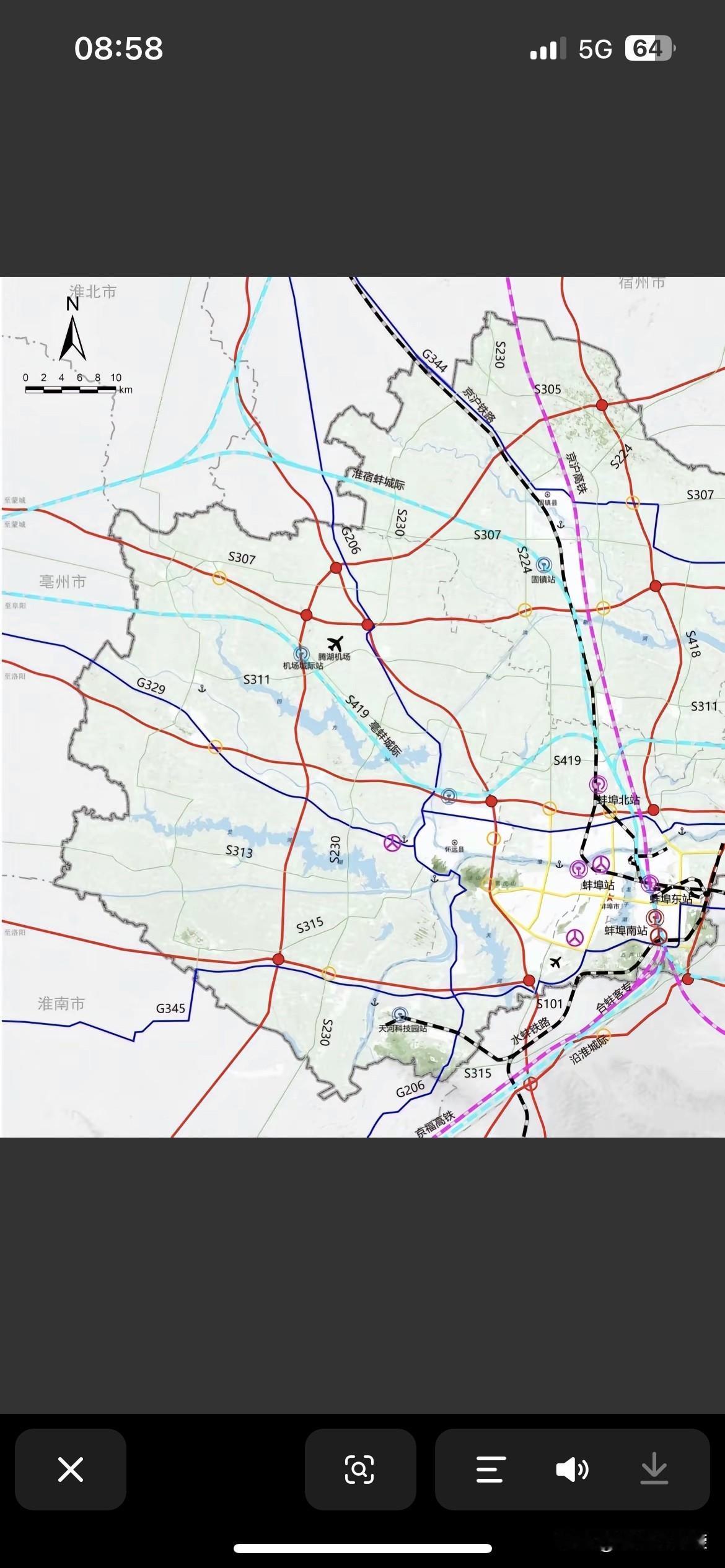 皖北县城怀远市的交通规划怀远的地理位置其实颇为优越，除了尚未开通高铁，其他交通