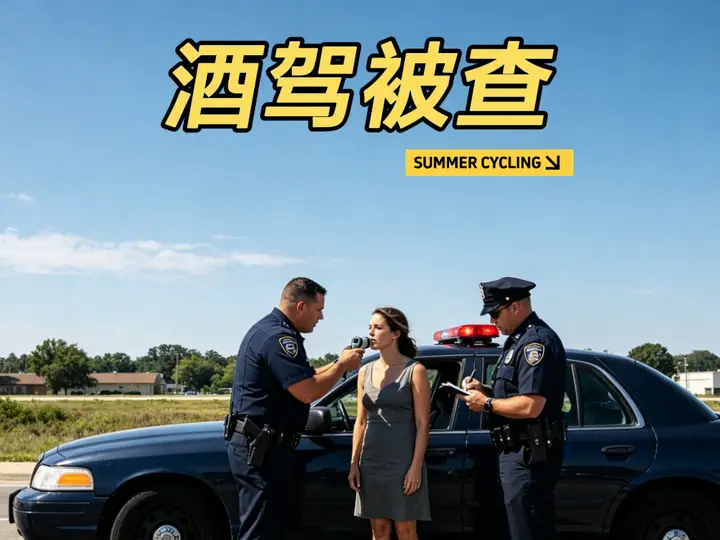 小姐姐在美国酒驾被查，不得不说这次美国警察执法相当到位！