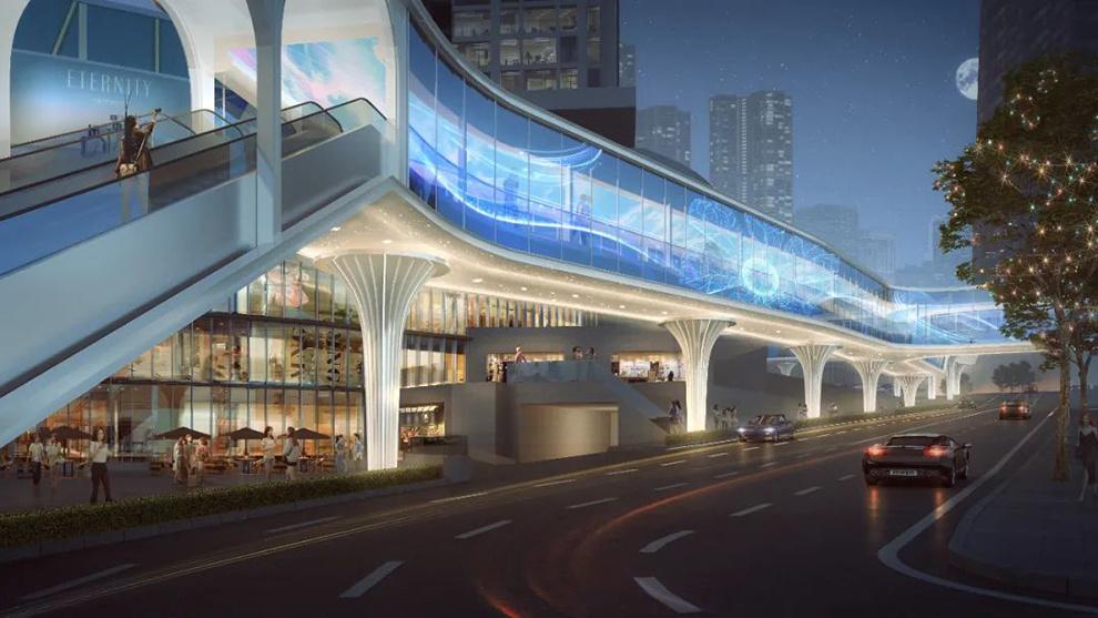 观音桥商圈，这是要把南坪按在地上摩擦啊？观音桥商圈空中连廊项目，正在火热的施