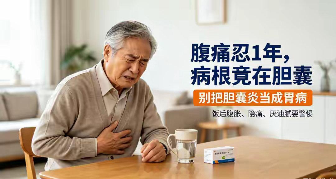 老人腹痛忍1年病根竟在胆囊里腹痛忍了一年，一直当成老胃病，吃胃药、清淡饮食硬扛，