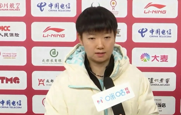 孙颖莎: 自己的状态越来越好, 希望全力以赴赢下晚上的决赛