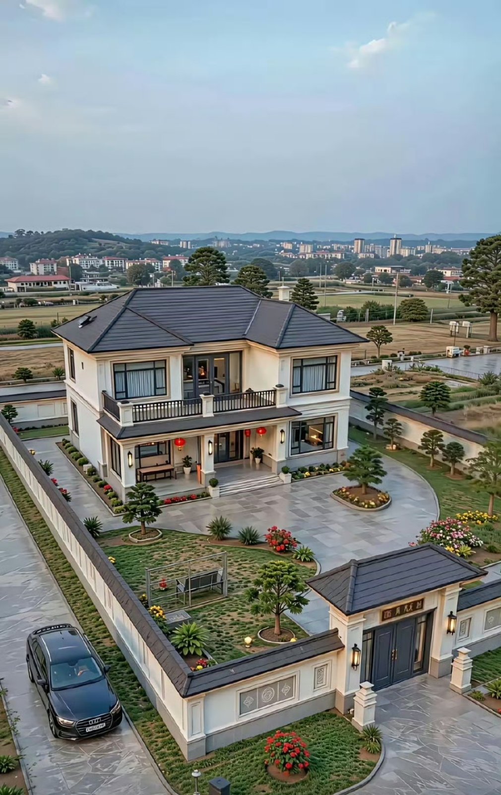 有钱了一定回农村盖这样的别墅🏡