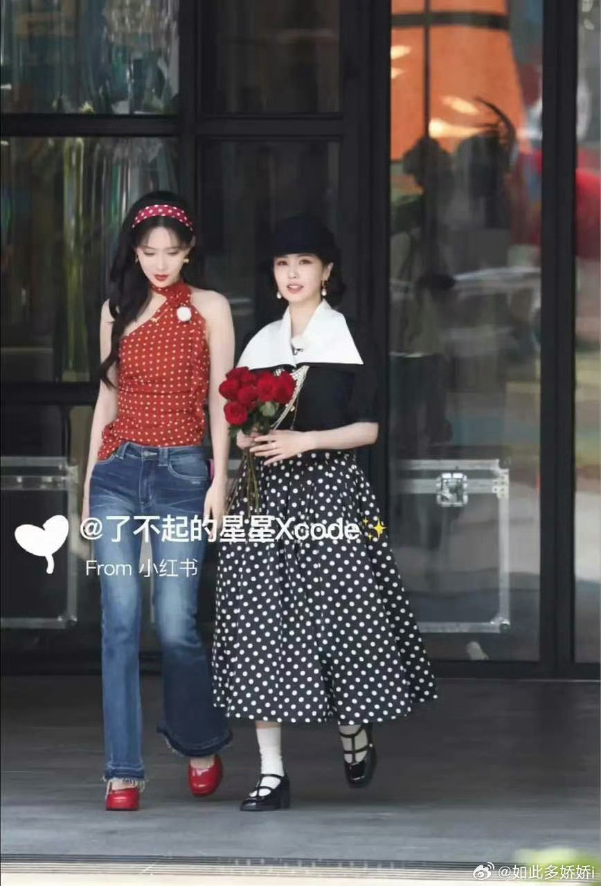 白鹿和孟子义同框身材比例看来真的很重要