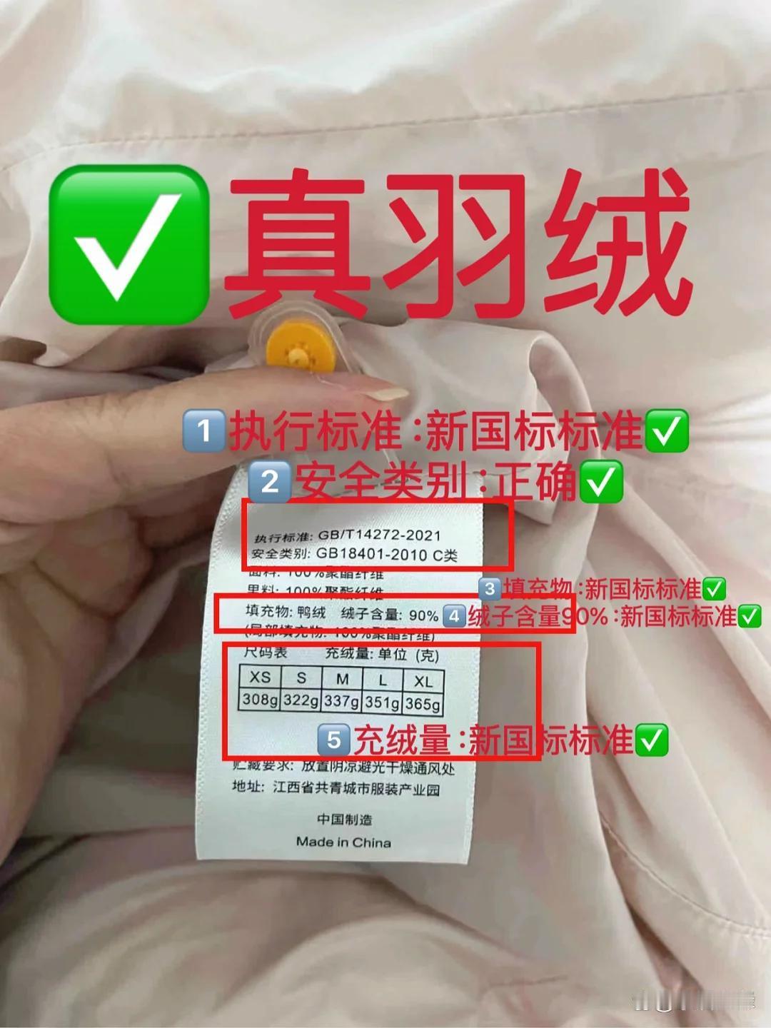 你买的羽绒服上没有这些字可能就不是真羽绒！冬季羽绒服热销，不少人误以为价格越