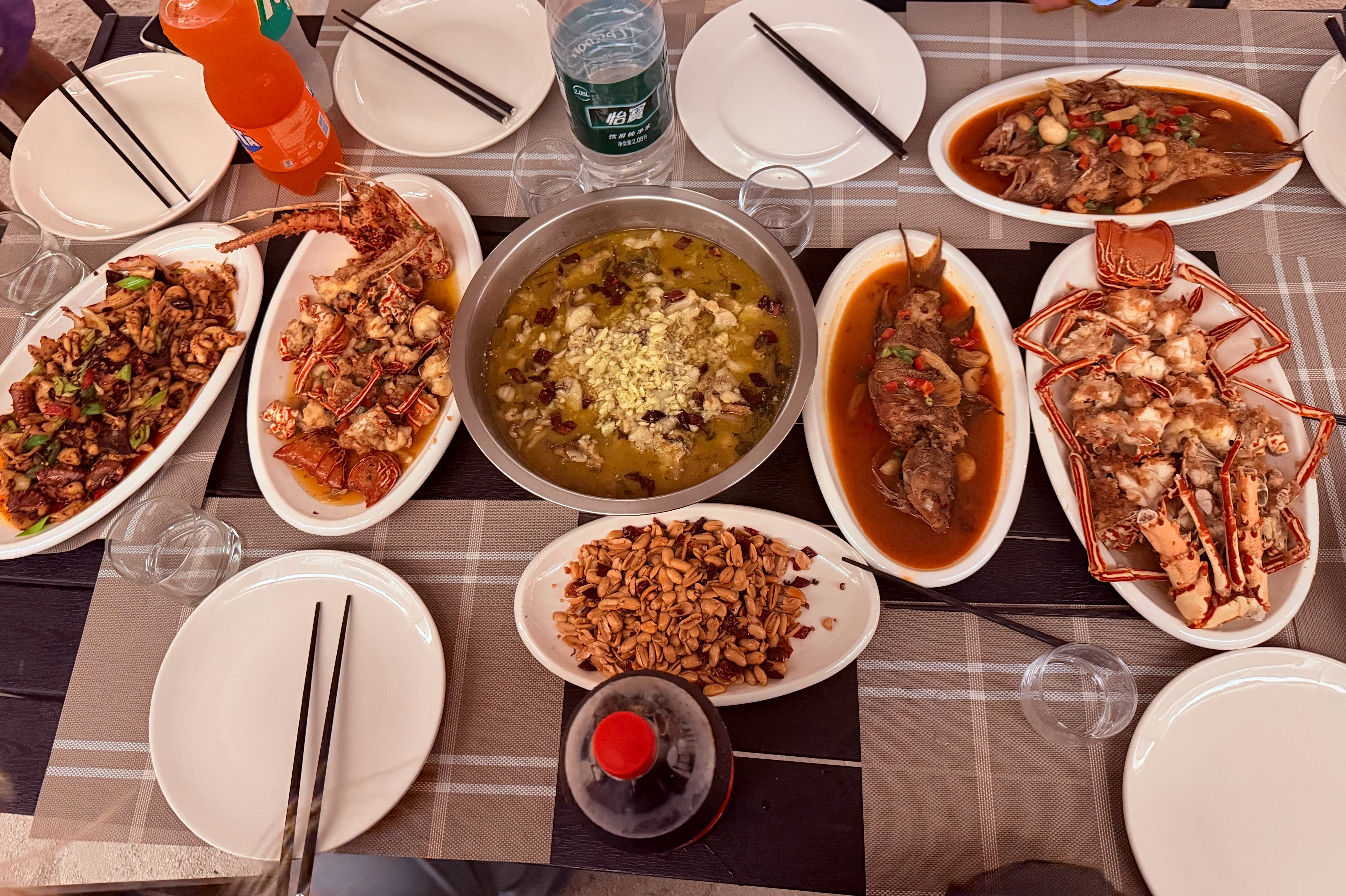 在大月亮底下下打🐠抓🦞吃