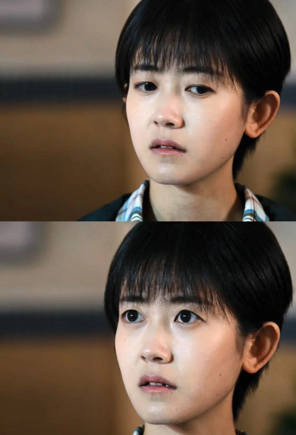 第一次见这么大单眼皮。。。这个女孩真的越看越好看，她还演过啥吗？为啥单眼皮也这么