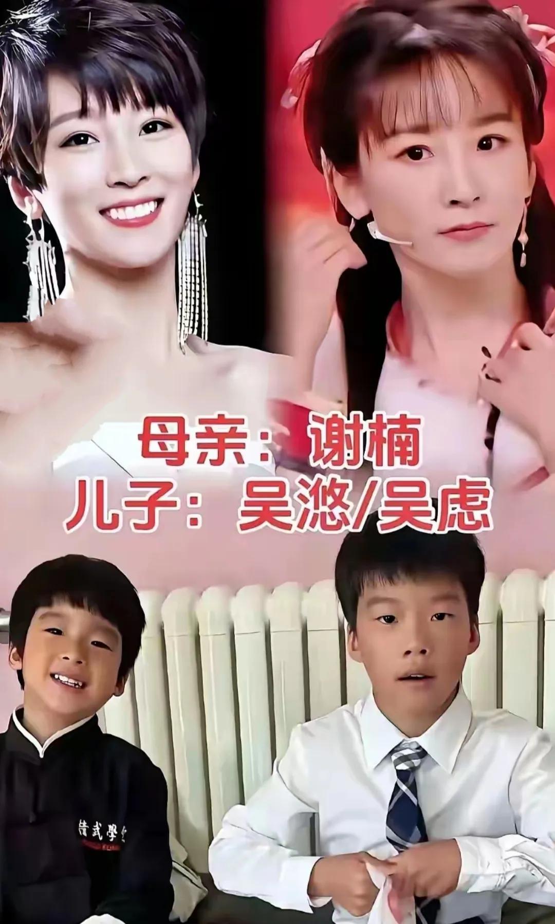两个儿子还是像楠姐多啊主要头型像妈妈更多