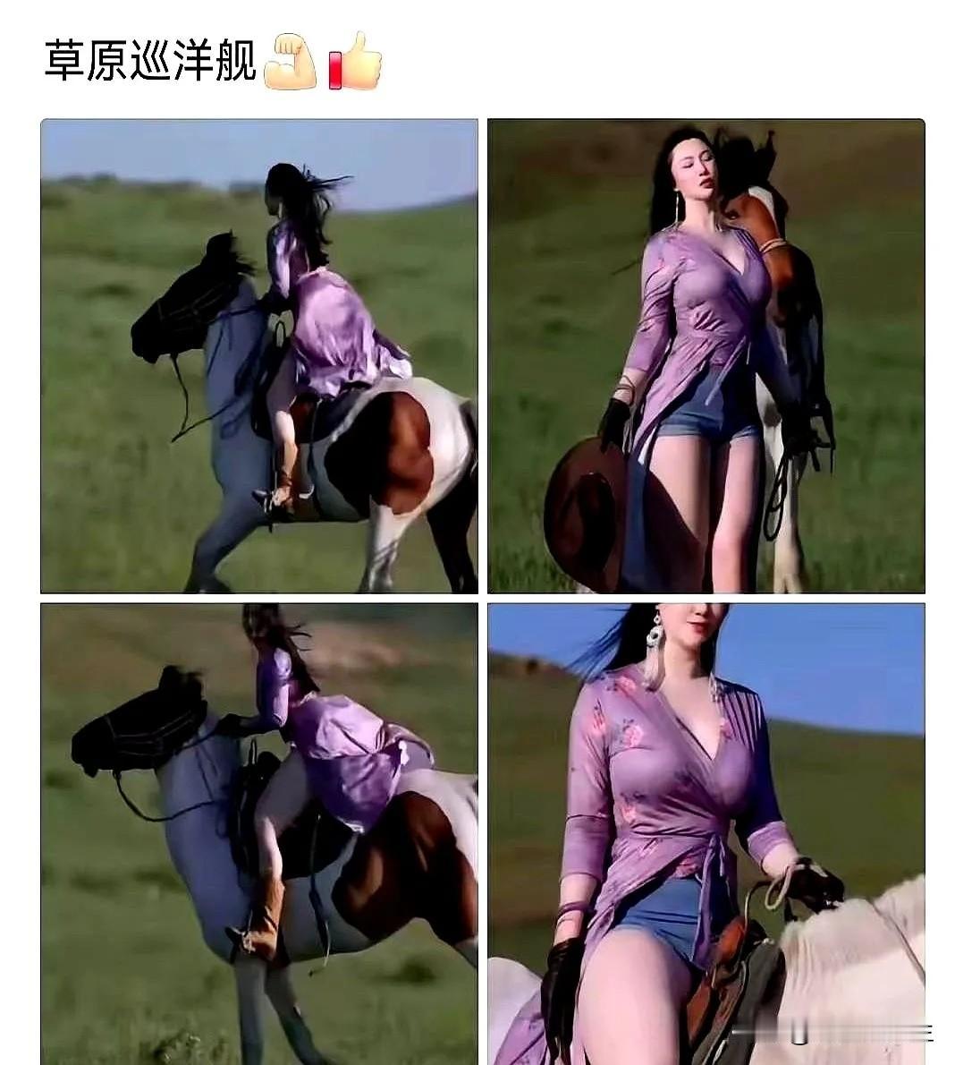 骑个马就叫草原巡洋舰了,现在网络的语言越来越看不懂了,如果这个叫巡洋舰,那草原航