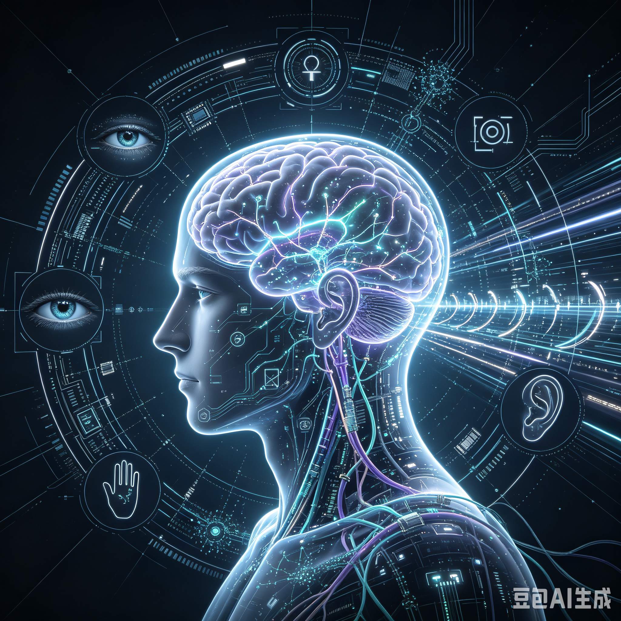 人大脑开发与五官100年进化AI分析未来一百年，人工智能将深度介入人类感知系统，推动大脑与五官开启人