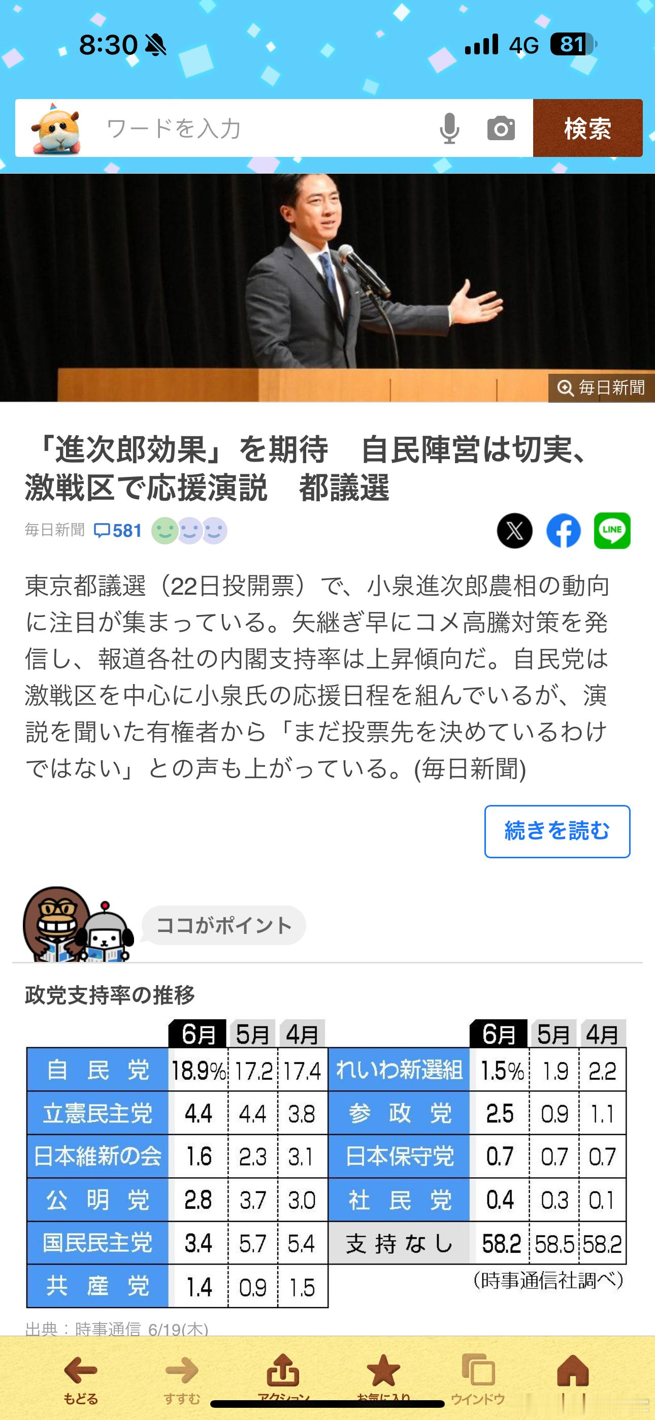 海外新鲜事这波选举靠进次郎效果赢了以后首相之位应该就稳了[吃瓜]马上就是东京都