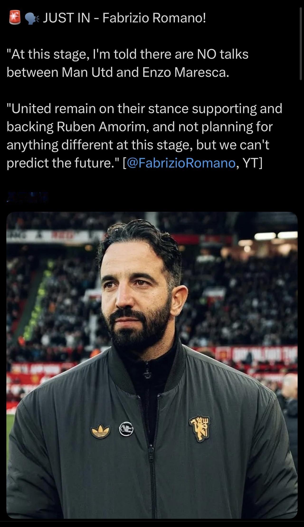有时候还是老牌子自媒体人靠谱，罗马诺的消息：🔴“据我所知，目前曼联和恩佐·马