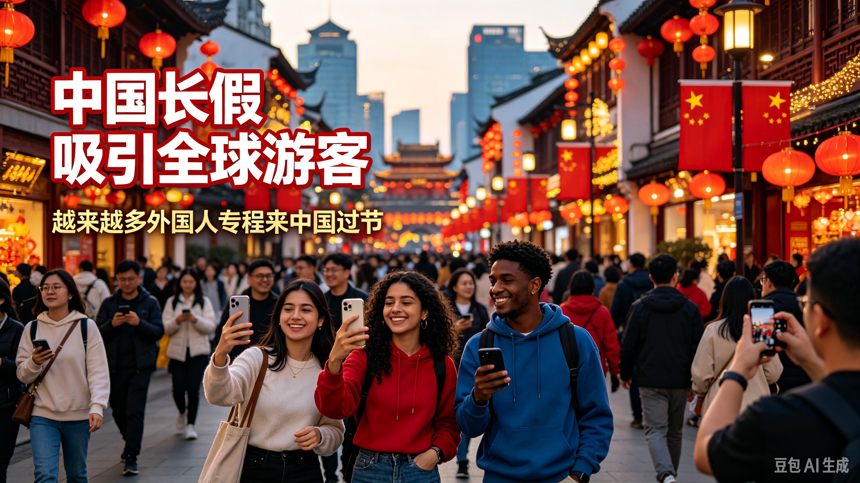太火了！中国长假彻底出圈，越来越多外国人专程来中国过节不知道大家有没有发现，最近这几年，每到五一、国
