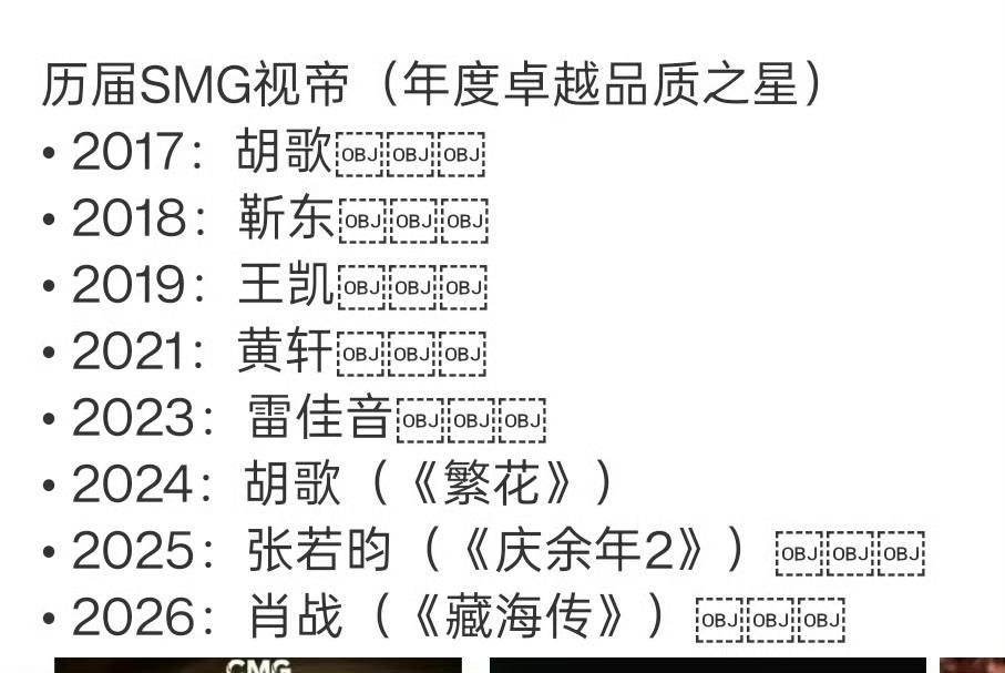 谁懂啊！真的被这一幕狠狠戳中！没想到胡歌早已二封SMG视帝，今年肖战拿下奖杯，