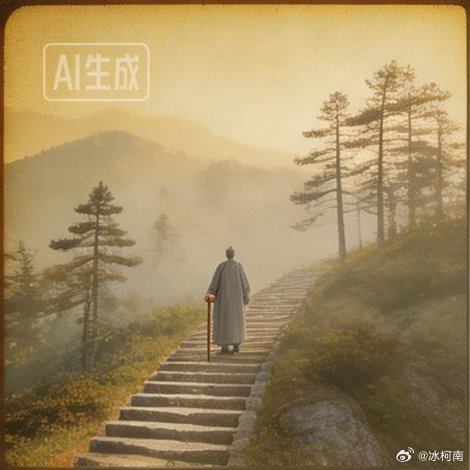 遇见艺术新城事微小说早安《松缘》少时进山，少年跟着师父寻山学艺，在山间石阶尽