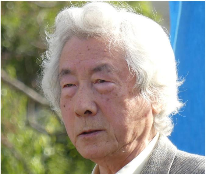 12月20日小泉进次郎83岁的老父亲小泉纯一郎露面了，作为日本前首相，他对