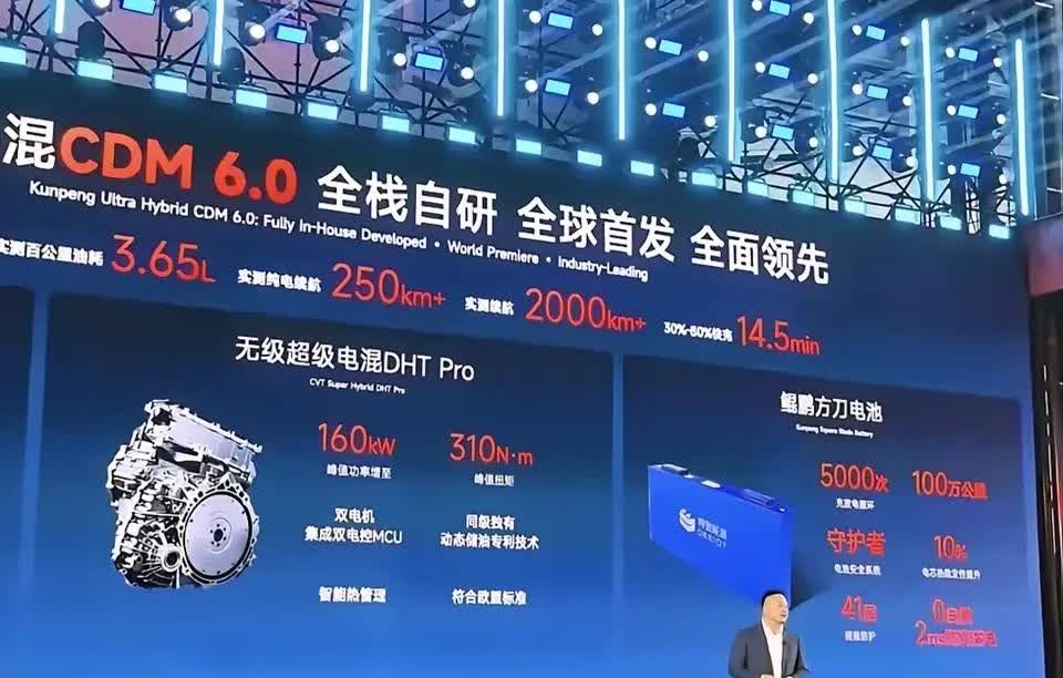 奇瑞超级无极电混CDM6.0新车发布，全球首发，全面领先。综合续航里程已经达到了