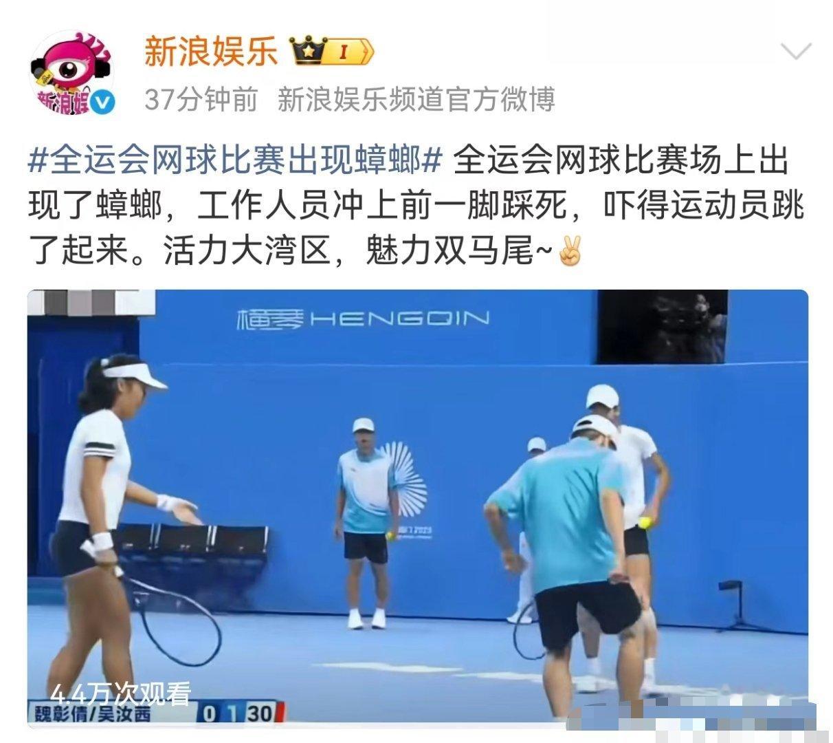 全运会惊现蟑螂，哈哈哈哈哈哈哈哈哈哈